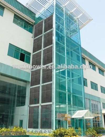прозрачные солнечные панели 200w bipv модуль для строительства