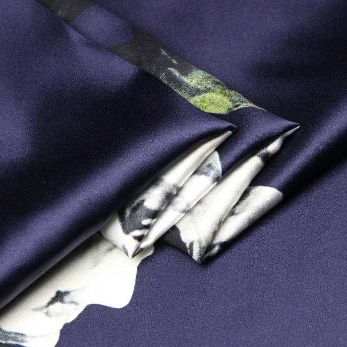 chinese custom design silk digital silk satin fabric printing