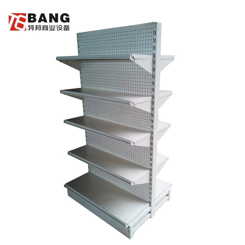 
High quality supermarket luggage metal book shelf display shelves for retail stores 