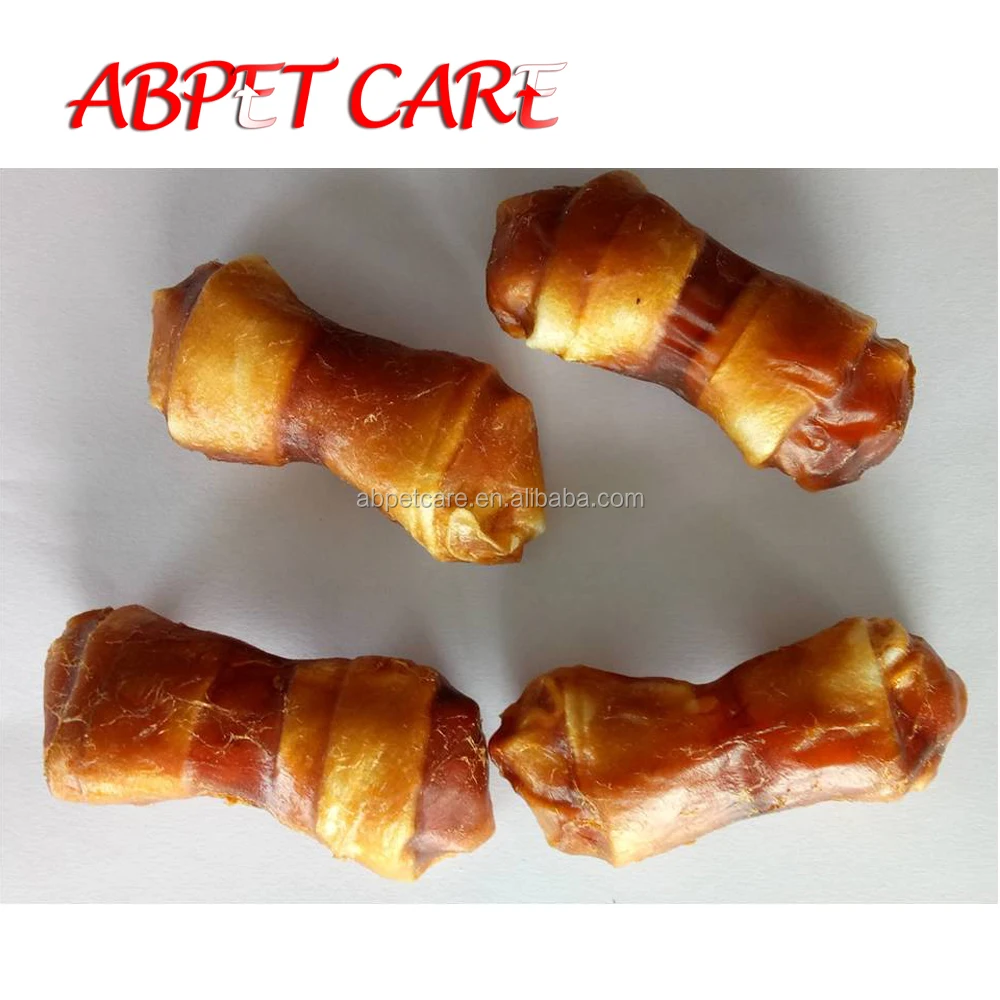 Safe rawhide pet food Beef Tendon with Rawhide Knotted Bone
