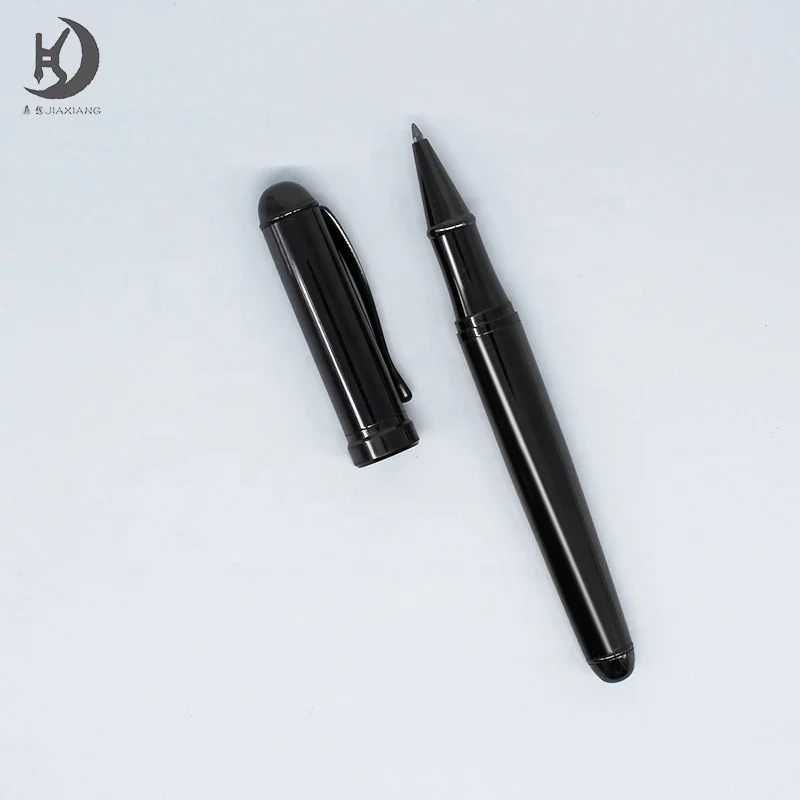 QJX-20 товары из Китая по оптовым ценам Роскошные неповторимая отделка роллер шариковая ручка с игрушечный пистолет черный цвет металлическая