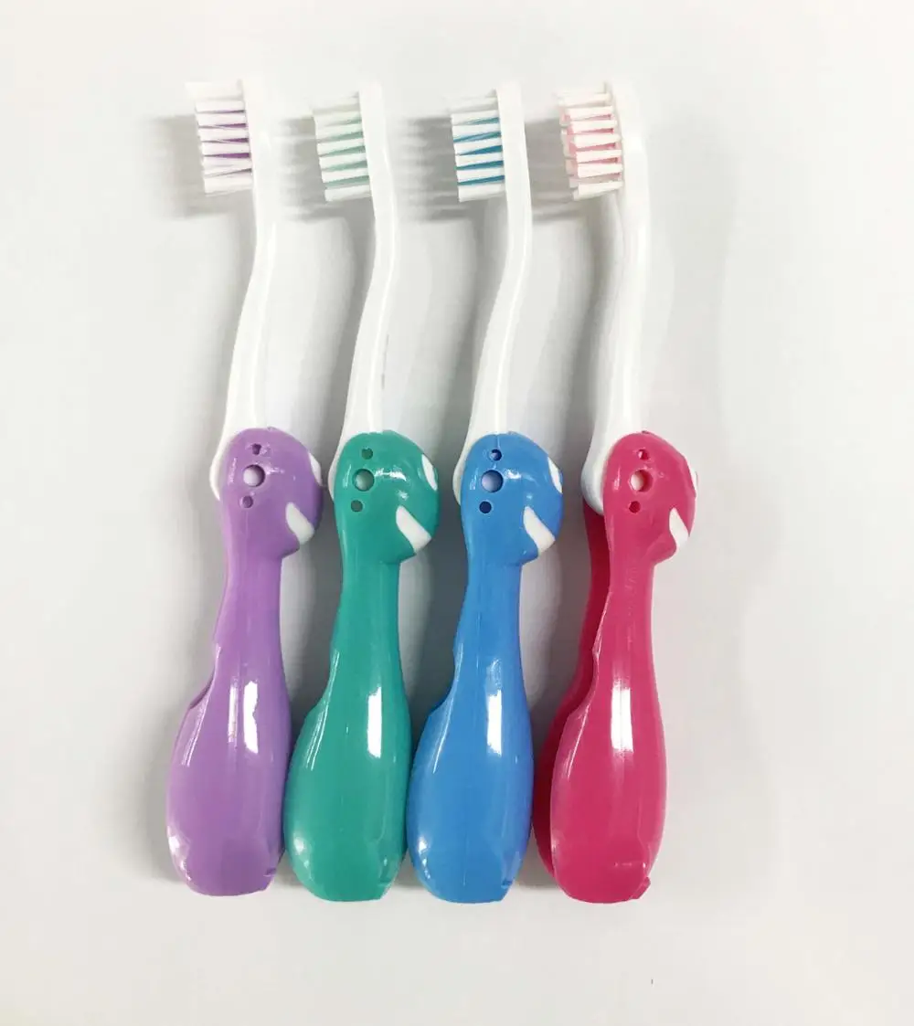 
Manufacturer Private label high quality Plastic foldable toothbrush soft nylon dupont bristle travel Toothbrush 