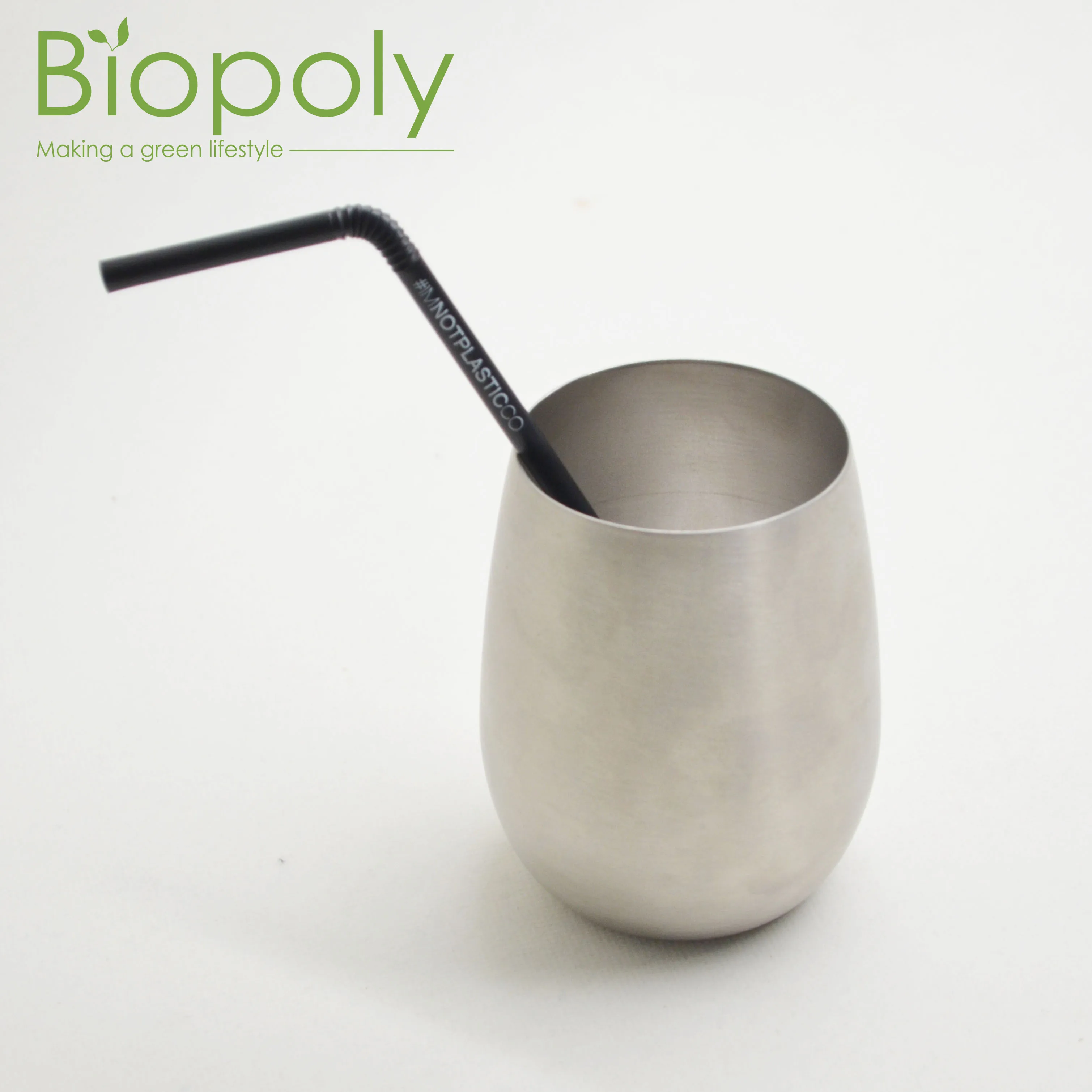 biodegradable non plastic drinking straw PLA 8mm plastic straws pointed pajilla de agabe desechable