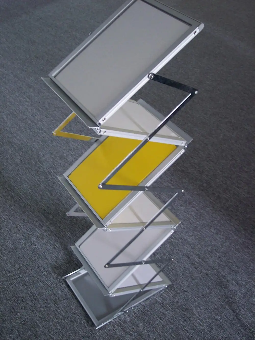 A3/A4 aluminum foldable literature display stands, catalogue shelf, brochure holder magazine rack