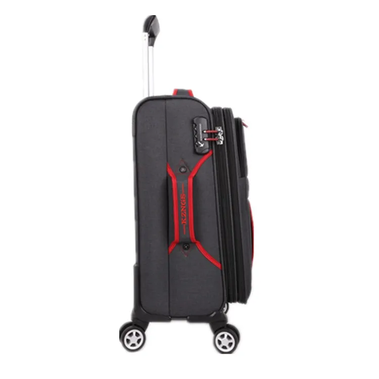 
fashionable high quality business carry-on luggage set fabric trolley luggage 