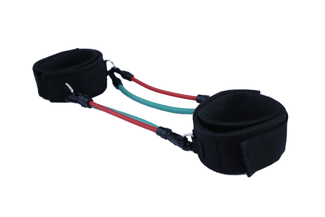 Latex Booty Resistance Bands With Ankle Cuffs For Taekwondo Gym Workout