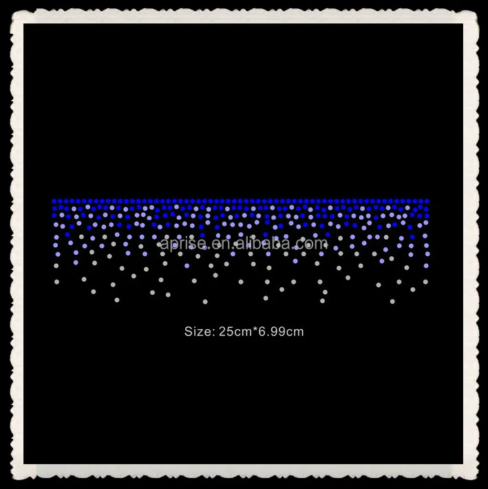 Aprise - Bling Iron On Random Cheer Bow Strip Rhinestone Transfer Hotfix Trim Appliques