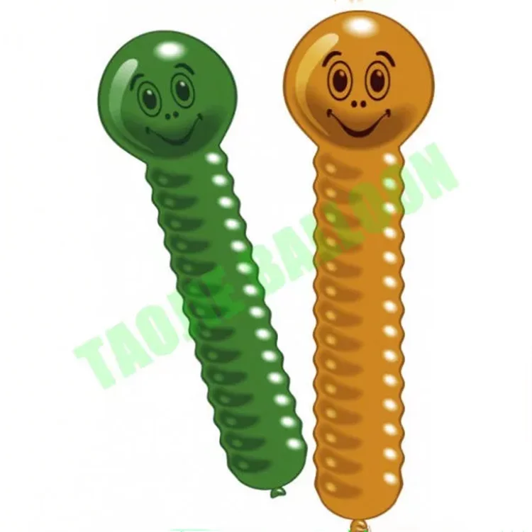Fashiohn New Design Latex Caterpillar Shape Balloon Animal Bug Shape Latex Balloon for Kids