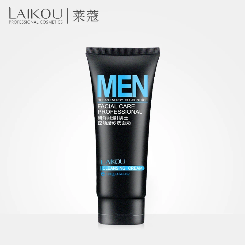 Wholesale LAIKOU Korean Skin Care Men Cleanser Pore Cleansing  Moisturizing Oil Control Blackhead Remove Face Wash For Men
