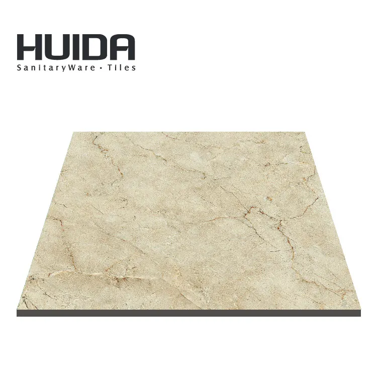 HUIDA Wholesale gray green color bathroom porcelain 600x600mm shiny floor tile