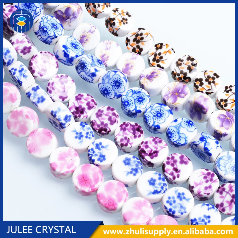 
Yiwu Porcelain Animal Beads Wholesale Round Fancy Ceramic Beads For jewelry making 