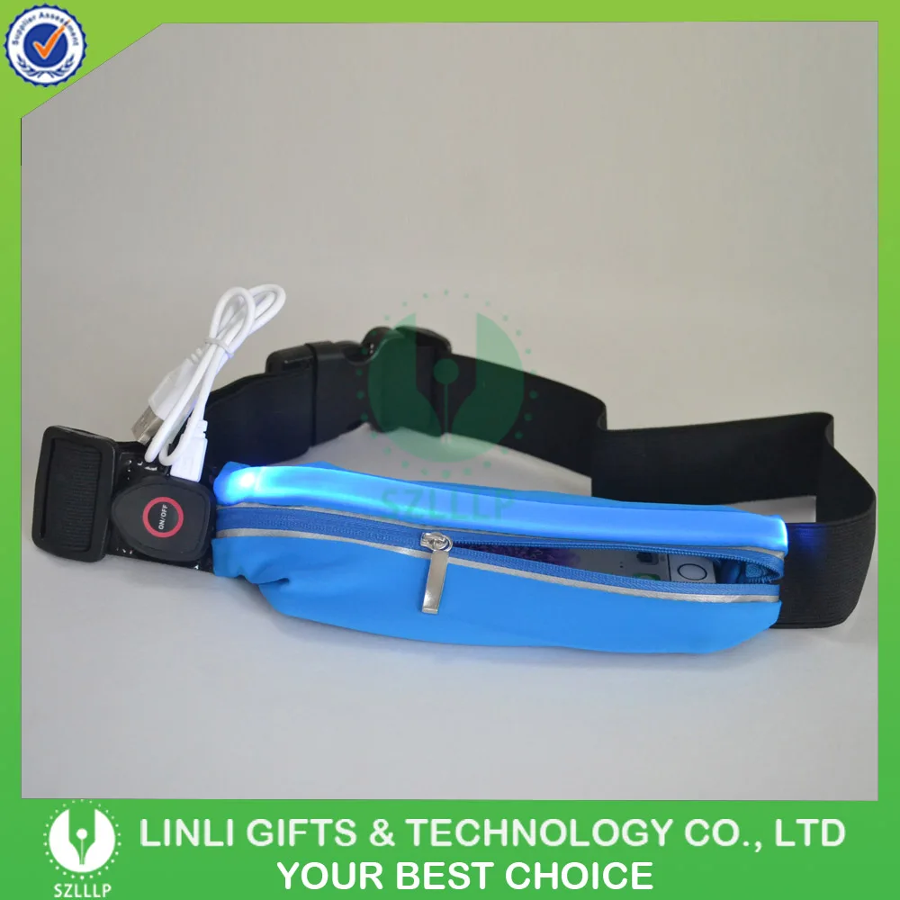 
Wholesale Quality Nylon Flip Running Belt,Led Glow Waist Belt Bag,Led Waist Bag 