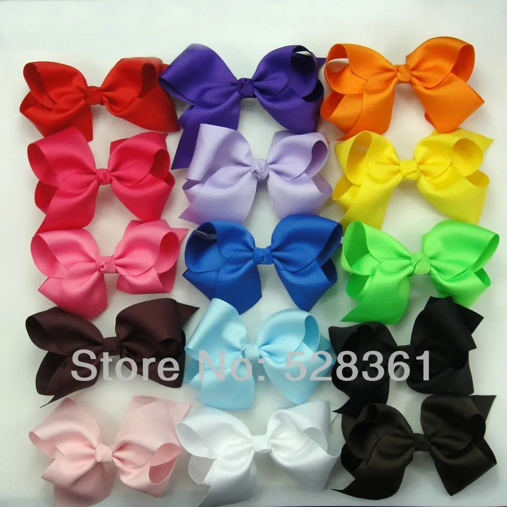 15pc Wholesale Cheap Low Price Hair Bows Big 5 5 Boutique Girl Baby Alligator Clip Large