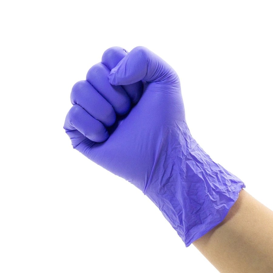 Manufacturer Food Industry Waterproof Purple Disposable Pure Nitrile Gloves