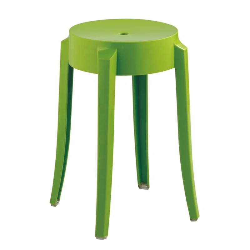 
Wholesale French design round stackable plastic bar stool 