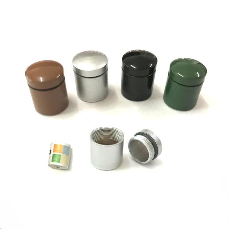 11*14mm Outdoor portable magnetic container brass black small hiding geocaching containers