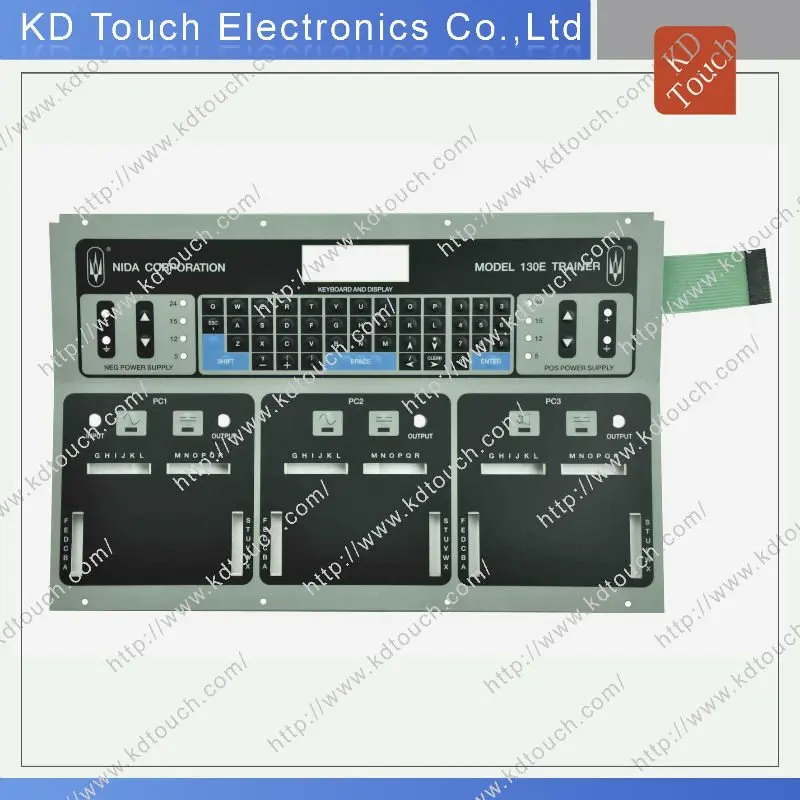 Metal dome PCB membrane keyboard switch with full cover ESD tail