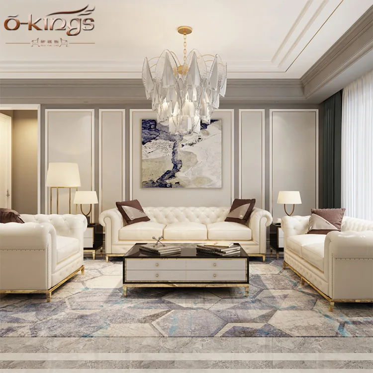 Villa furniture light luxury living room furniture set