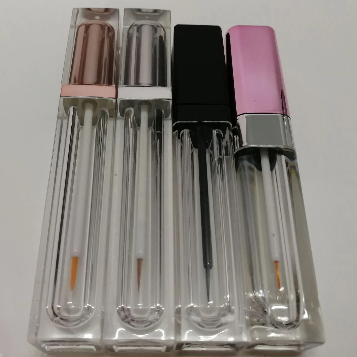 8ml square clear plastic cosmetic eyelash growth serum tube