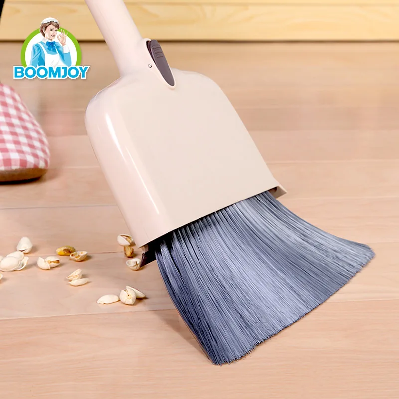  Boomjoy бытовые товары для уборки пола многофункциональная заводская цена ТВ покупки пластиковая Поворотная метла складной и пылесборник