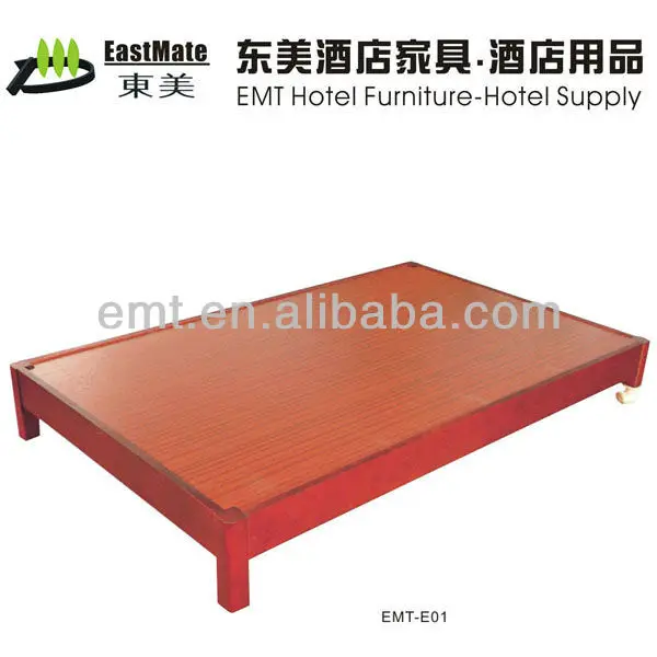 Wooden Bed Bed Bedroom Furniture KD Modern Solid Wood Lacquer Nordic Single Bed Slat(emt-e01) Frame/ Wooden Hotel King Size