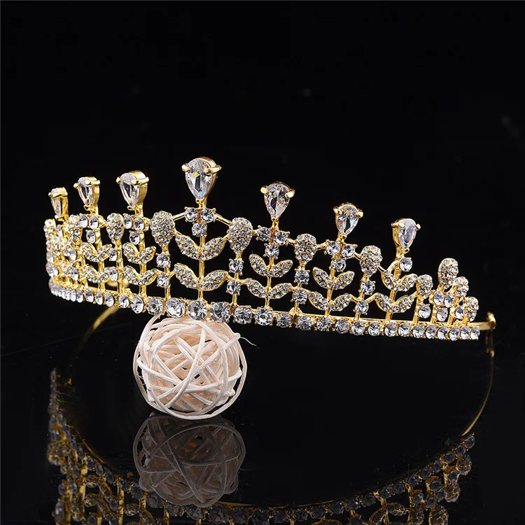 
Fashion wedding gold hair accessories crystal bride hair band silvery 