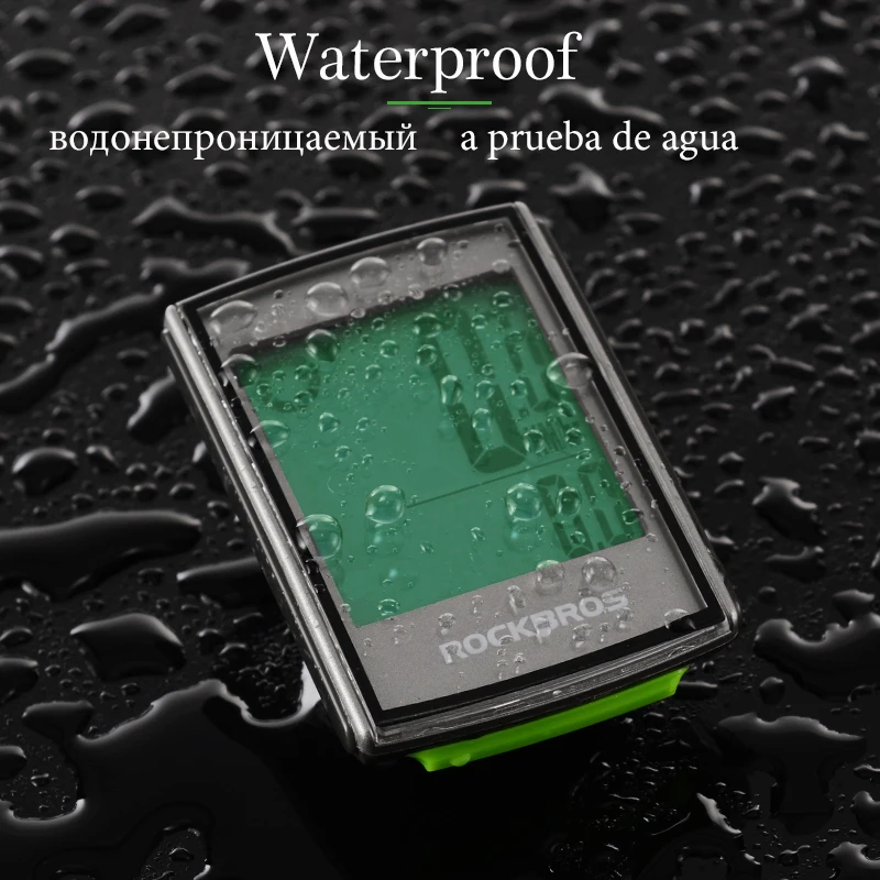 ROCKBROS 18f Waterproof Bicycle Computer Speedometer LCD Backlight Stopwatch Wireless MTB Road Bike Cycling Speedometer Odometer