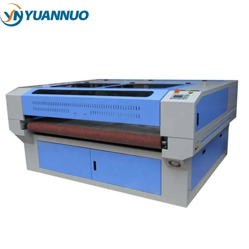 YN1610 electric fabric laser cutter cutting machine with auto feeding worktable