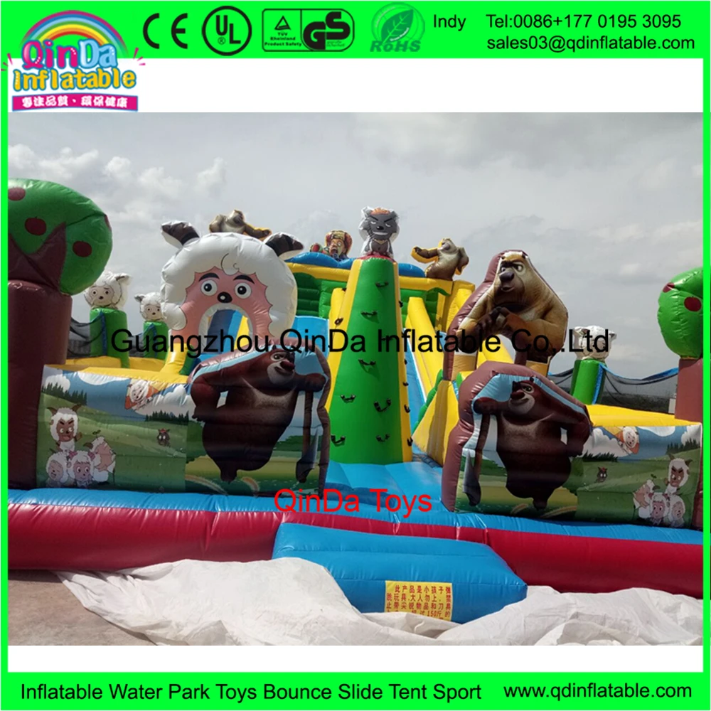 
Pleasant goat and big big wolf theme jumpy castle inflatable bouncer,Boonie Bears bouncy castle for kids 
