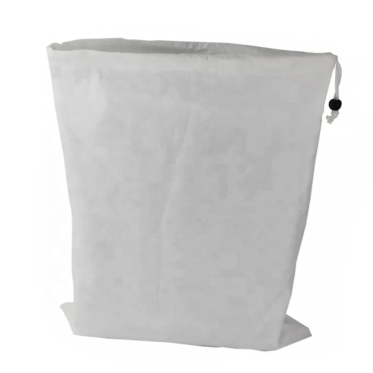 
High quality bamboo drawstring bag dust cover larger capacity shoe bag custom logo printing sling bag 