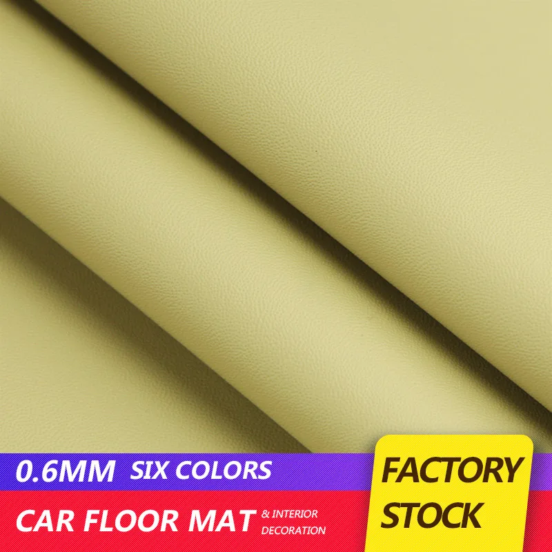 pu material vinyl fabric pvc leather for car floor mat roll