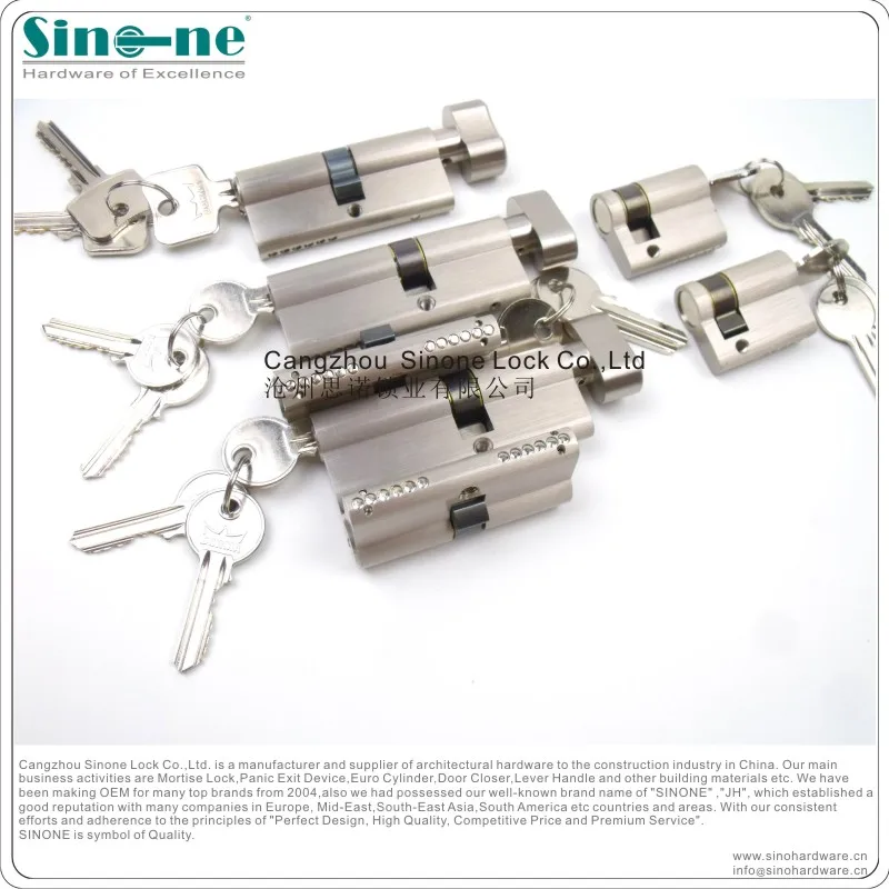 Anti Snap Euro Cylinder Lock Barrel High Security Door Cylinder Lock