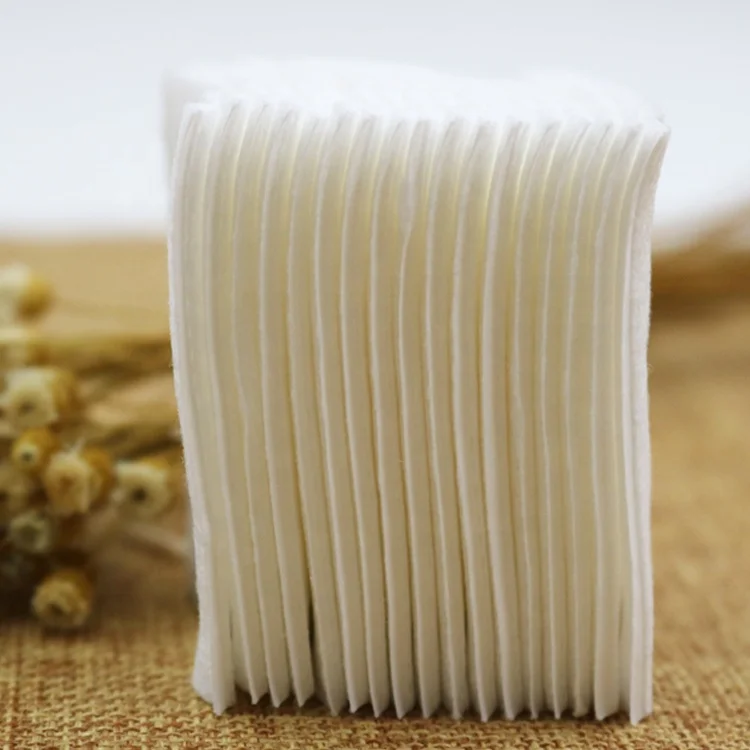 Easy to carry eco-friendly hygienic daily cleaning and makeup cotton pad paper fiber cotton pads