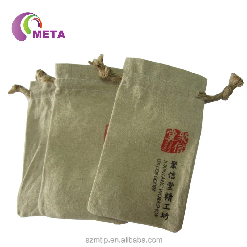 Wholesale Cheap Small Natural Burlap Hessian Gift Sack Bags Jute Drawstring Pouch