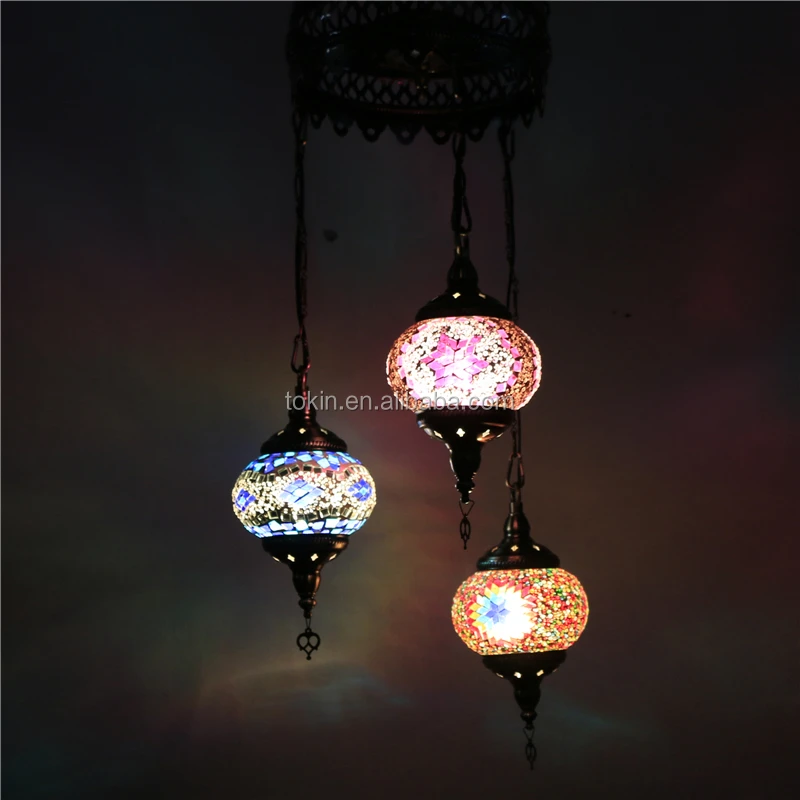 handmade Mosaic Art single Turkish Lamps Chandelier CC3M01