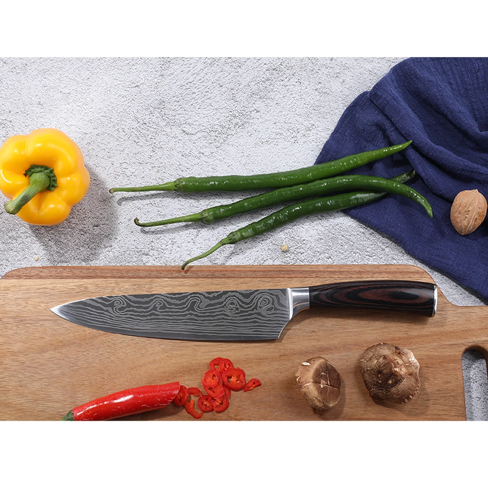 
professional chef knife 8 inch 7cr17mov kitchen knife set - FBA 