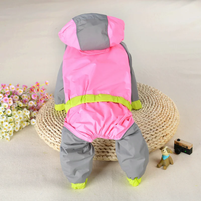 Lovoyager Summer Fluorescence Color Waterproof Fashion Dog Raincoat Pet Clothes dog Rain coat
