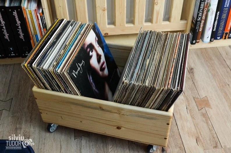 
YG Craft Decorative Vinyl Record Crate / Wooden Storage Crate for LP record 