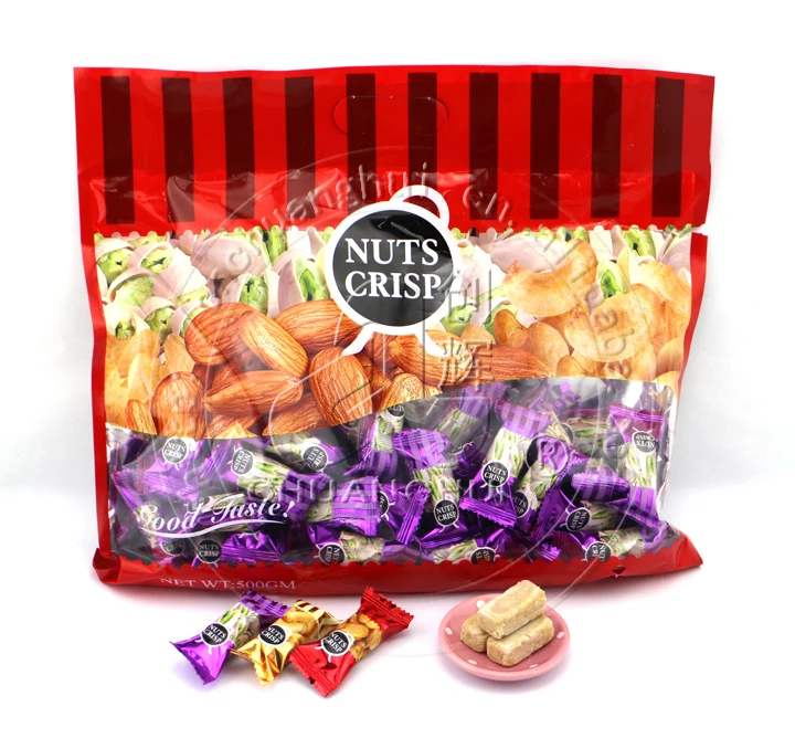 
500g Chinese Peanut Crisp nuts Candy with Cashew nut/Pistachio/Almond Flavors 