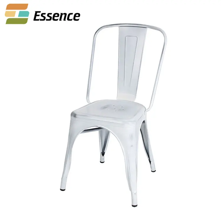 Well Designed industrial metal dining chair chairs wholesale white