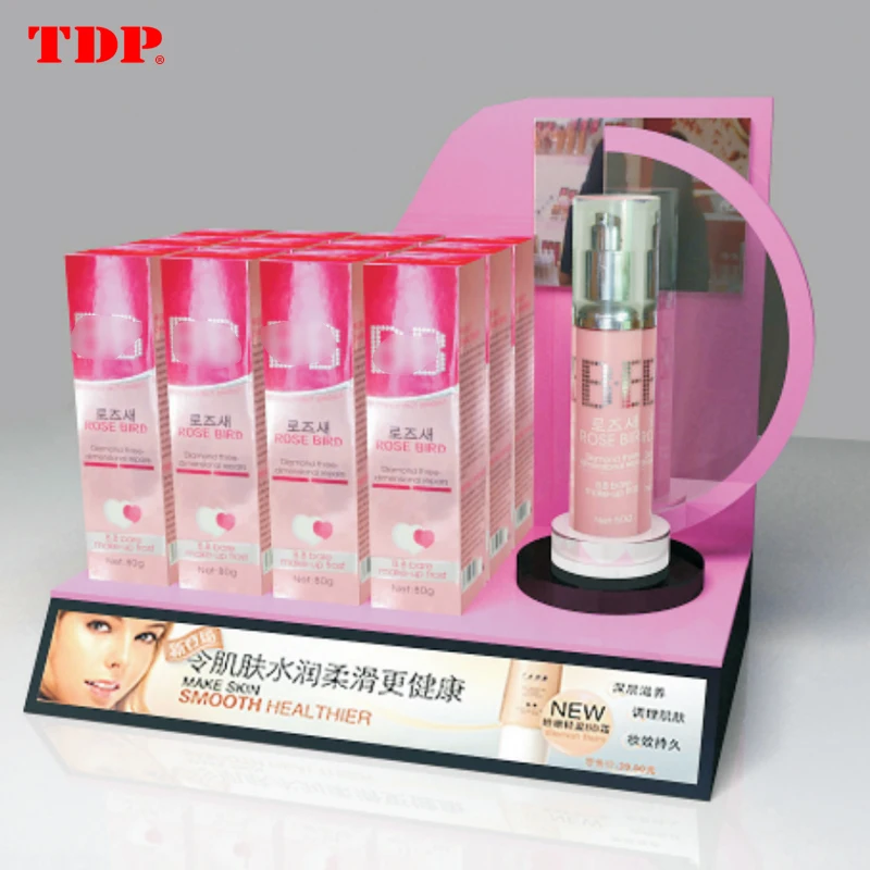 Elegant Design Counter Retailer Beauty Products Makeup Rack Acrylic Cosmetic Display Stands