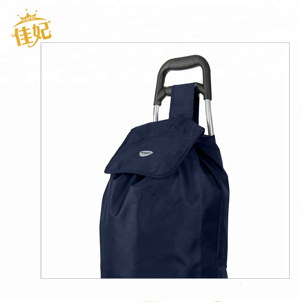 Hot selling foldable high quality shopping trolley bag with wheels