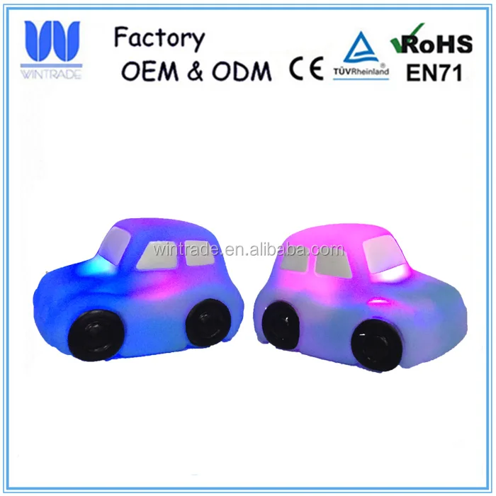 Educational bath toys led lighted car bathtub floating toy