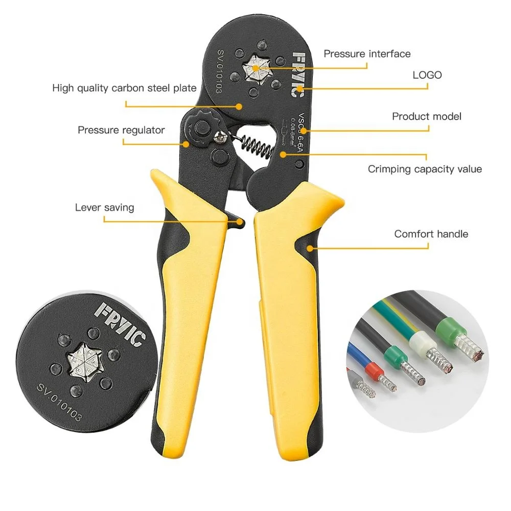 Ratchet crimping pliers for Insulated Terminals Lugs