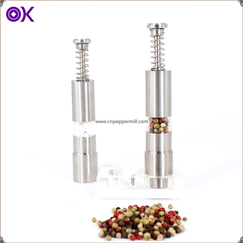 mini thumb salt and pepper mill grinder set