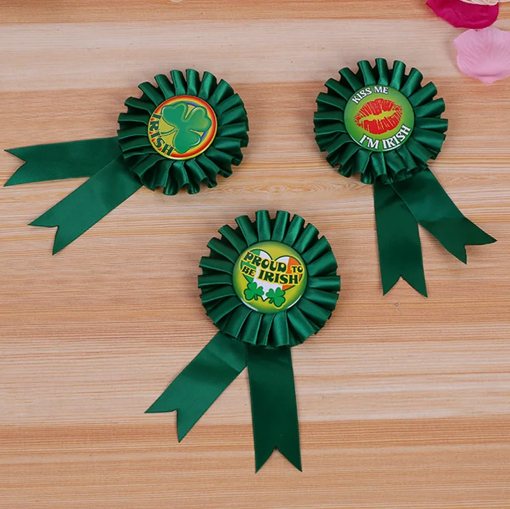 Раздел 4.5 см Высокое качество жесть корсаж День Святого Патрика high end вечеринок