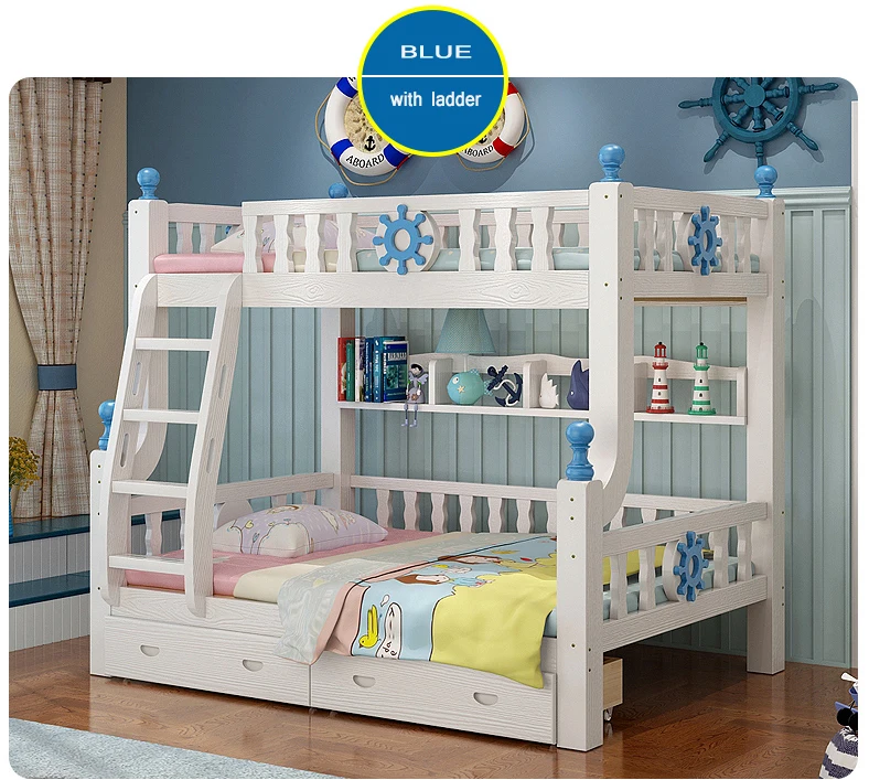 Wooden Bunk Bed Comfortable Steady For Two Person Double Bunk Beds