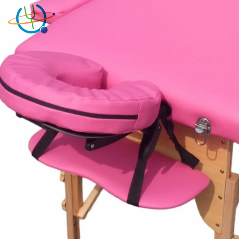 Custom wood massage bed wood double bed designs ayurvedic equipment pink massage table