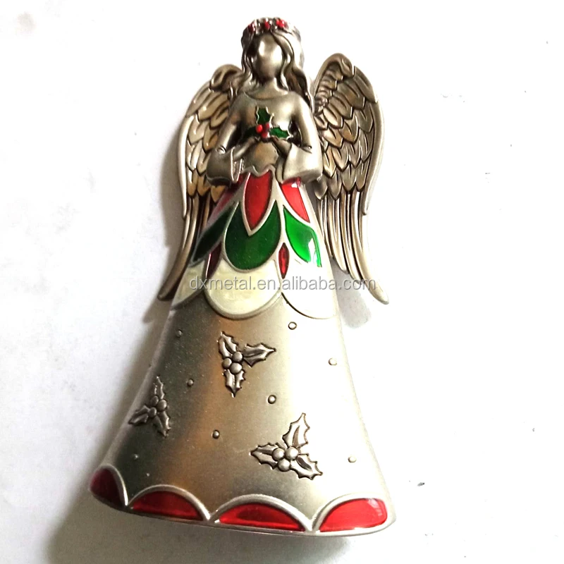 Factory Wholesales Custom Home decorative table decor items bronze sculpture enamel metal craft  statues angel wings