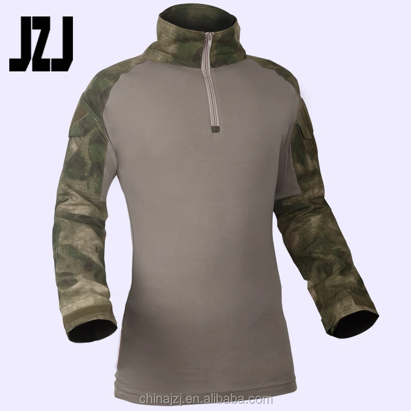 
Hot Sale Ripstop Tactical Military Plain Shirt Camouflage Army Frog Combat Suit 